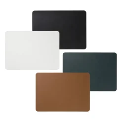 Xenos Placemat PU leer - donkergroen - 33x46 cm- Placemats