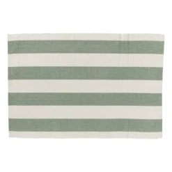 Xenos Placemat streep - groen - set van 2- Placemats