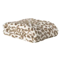 Xenos Plaid animal - bruin/beige - 130x170 cm- Kerstcadeaus|Plaids