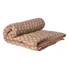 Xenos Plaid quilted bloem - roze/rood - 170x130 cm- Plaids