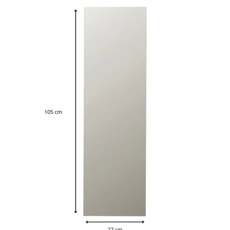 Xenos Plakspiegel - rechthoekig - 105x27cm- Passpiegels