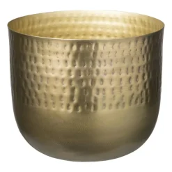 Xenos Plantenpot relief - goud - ø25x21 cm- Plantenbakken|Bloempotten
