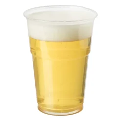 Xenos Plastic bierglazen - 250 ml - set van 12- Festivals|Wegwerpservies