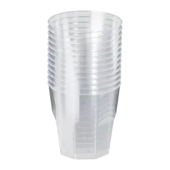 Xenos Plastic glazen - 160 ml - set van 12- Wegwerpservies