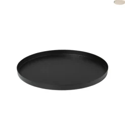Xenos Plateau metaal rond - diverse kleuren - ø25x1.5 cm- Kaarsenplateaus