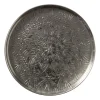 Xenos Plateau reliëf Colinda - zilver - ø30 cm- Kaarsenplateaus