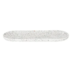 Xenos Plateau Terrazzo - steen - 2x33.7x12.9 cm- Badkamer Accessoires|Kaarsenplateaus