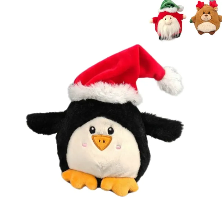 Xenos Pluche kerst knuffel - 14x10x14 cm - diverse varianten- Knuffels|Kerstcadeaus