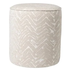 Xenos Poef animal - beige - ø35x38 cm- Poefjes