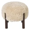 Xenos Poef beatle - beige/bruin - ø40x34.5 cm- Poefjes