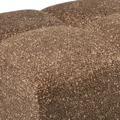Xenos Poef chenille - bruin - 38x66x38 cm- Poefjes