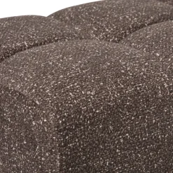 Xenos Poef chenille - donkerbruin -38x66x38 cm- Poefjes