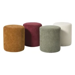 Xenos Poef Debby - beige - ø35x40 cm- Poefjes
