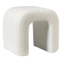 Xenos Poef Naomi - wit - 41x42x30 cm- Poefjes