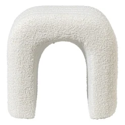 Xenos Poef Naomi - wit - 41x42x30 cm- Poefjes