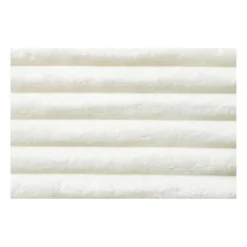 Xenos Poef Nora ribstof XL - wit - ø60x40 cm- Poefjes