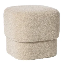 Xenos Poef vilt - beige - 40x40x40 cm- Poefjes