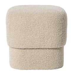 Xenos Poef vilt - beige - 40x40x40 cm- Poefjes