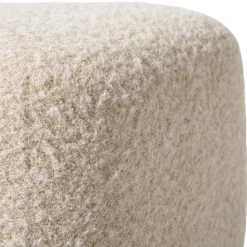 Xenos Poef vilt - beige - 40x40x40 cm- Poefjes