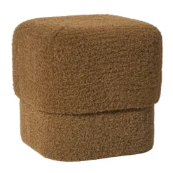 Xenos Poef vilt - bruin - 40x40x40 cm- Poefjes