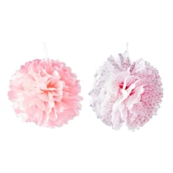Xenos Pompoms - roze - set van 2- Slingers|Babyshower