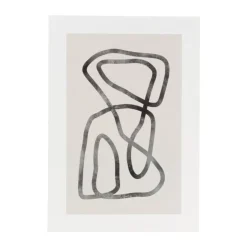 Xenos Poster abstract 2 - beige/zwart - 21x30 cm- Posters