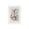 Xenos Poster abstract 1 - beige/zwart - 13x18 cm- Posters