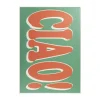 Xenos Poster ciao - groen/rood - 50x70 cm- Posters