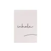 Xenos Poster inhale - beige/zwart - 13x18 cm- Posters
