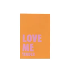 Xenos Poster love me tender - oranje/roze - 13x18 cm- Posters