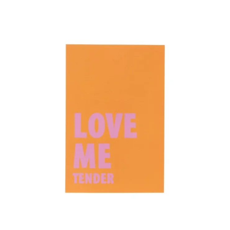 Xenos Poster love me tender - oranje/roze - 13x18 cm- Posters