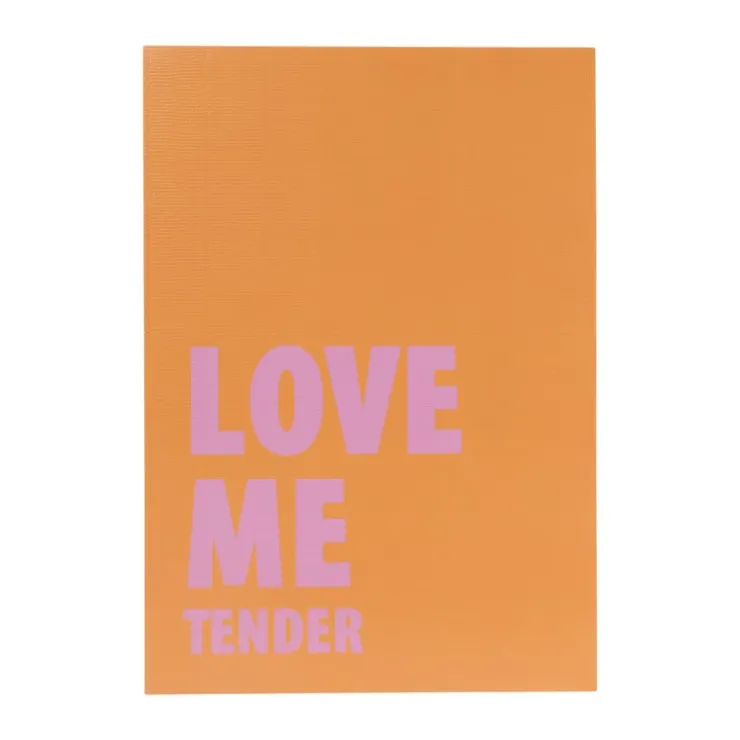 Xenos Poster love me tender - oranje/roze - 21x30 cm- Posters