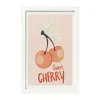 Xenos Poster met lijst cherry - roze/wit - 30x21 cm- Posters