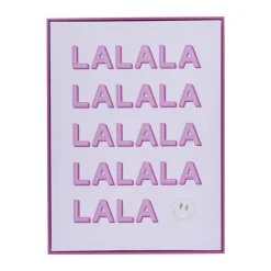 Happy at home by Sanny Poster met lijst la la la - paars/roze - 40x30 cm -- Posters