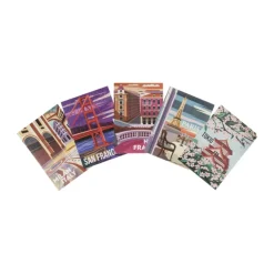 Xenos Poster Parijs - multikleur - 13x18 cm- Posters