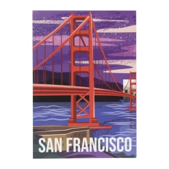 Xenos Poster San Francisco - multikleur - 21x30 cm- Posters