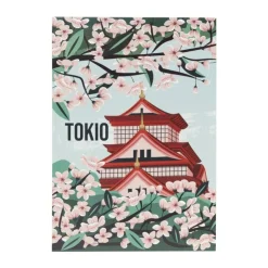 Xenos Poster Tokio - multikleur - 21x30 cm- Posters