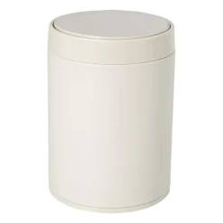 Xenos Prullenbakje - beige - 1.5 liter- Prullenbakken