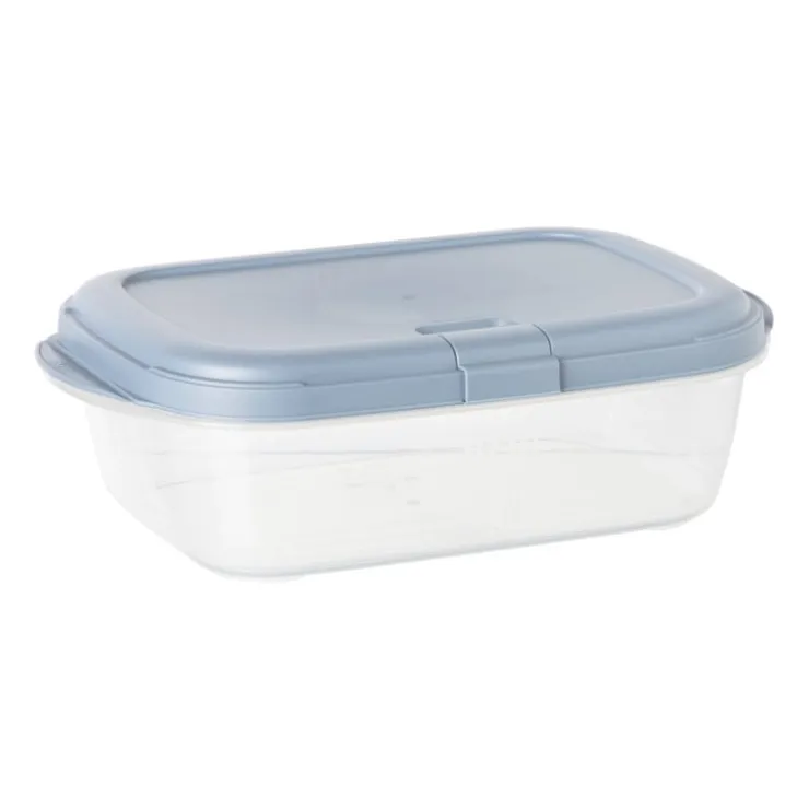 Xenos Push up bewaardoos - 2 liter - blauw- Bewaardozen|Magnetrondozen