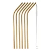 Xenos Rietjes RVS - goud - set van 6- Rietjes