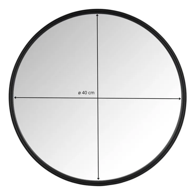 Xenos Ronde spiegel - ø40 cm - metalen lijst- Wandspiegels