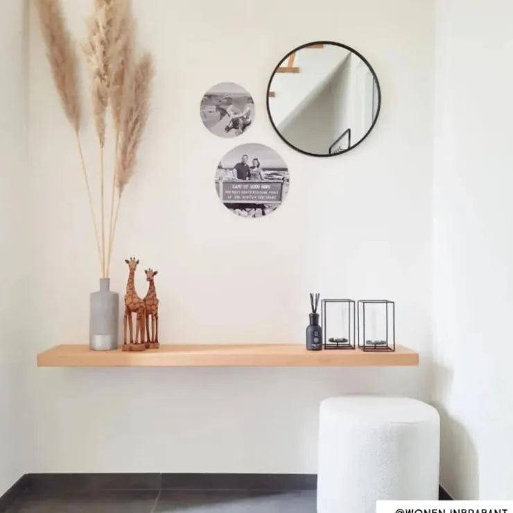 Xenos Ronde spiegel - ø40 cm - metalen lijst- Wandspiegels