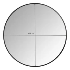 Xenos Ronde spiegel - ø80 cm - metalen lijst- Kerstcadeaus|Wandspiegels