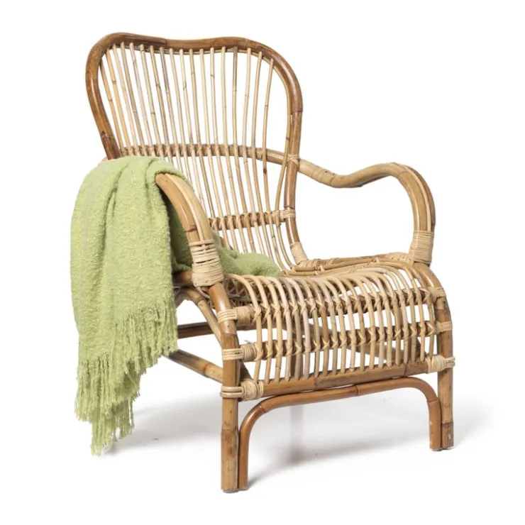 Xenos Rotan fauteuil Bandung - naturel - 83x69x84 cm- Fauteuils