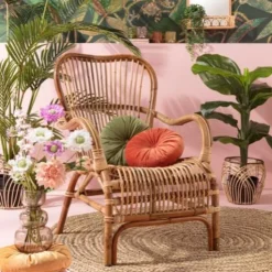 Xenos Rotan fauteuil Bandung - naturel - 83x69x84 cm- Fauteuils