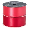 Xenos Satijnen lint rood/roze - 3x500 cm - set van 2- Kerst Inpakken