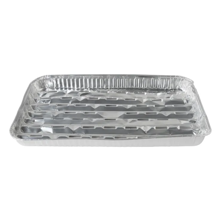 Xenos Schaal aluminium - set van 4 - 3x32x23.5 cm- Barbecue