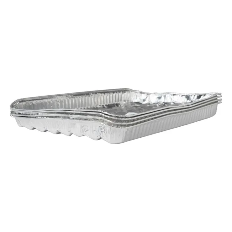 Xenos Schaal aluminium - set van 4 - 3x32x23.5 cm- Barbecue