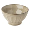 Xenos Schaal facet - beige - ⌀13x7.5 cm- Schalen|Kommen