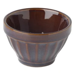 Xenos Schaal facet - bruin - ⌀9x5.7 cm- Schalen|Kommen